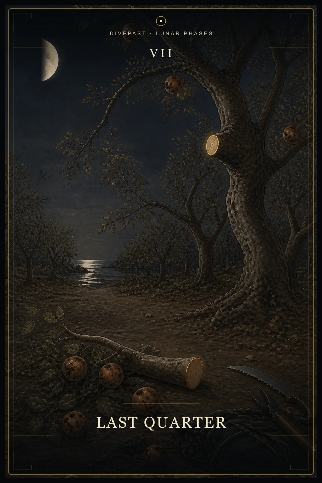 下弦月 Last Quarter oracle card