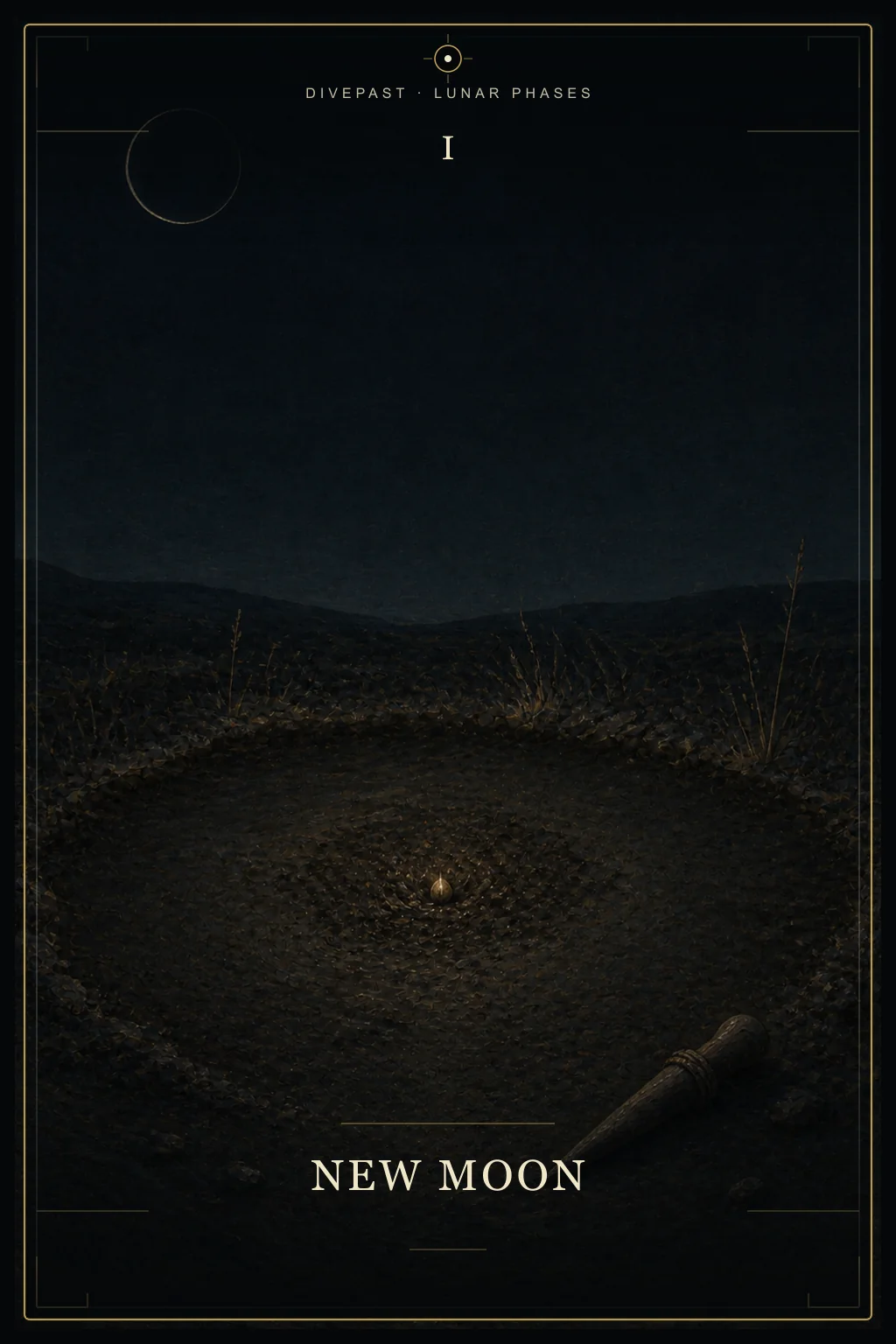 新月 New Moon oracle card