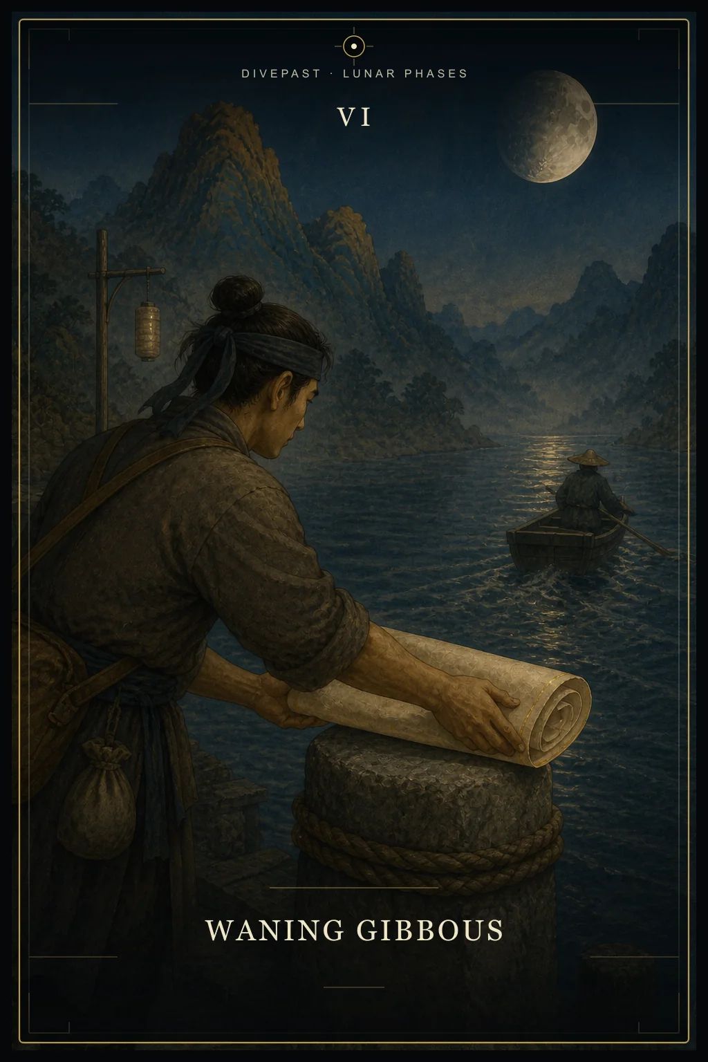 亏凸月 Waning Gibbous oracle card