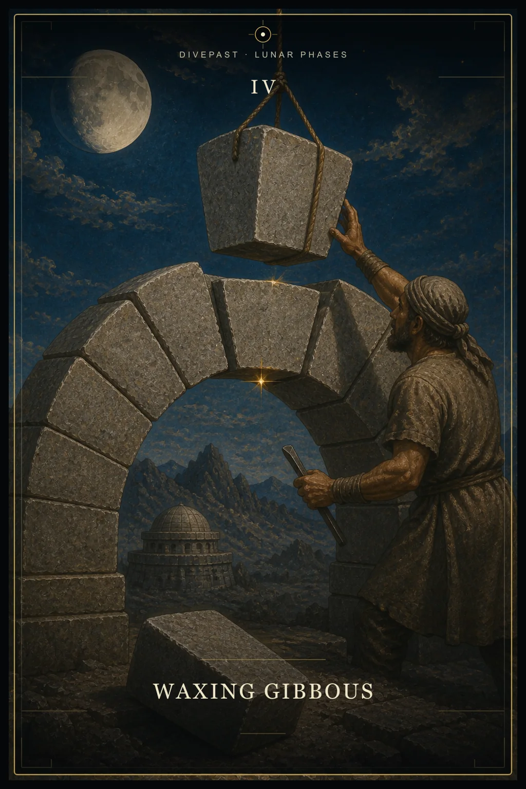 盈凸月 Waxing Gibbous oracle card