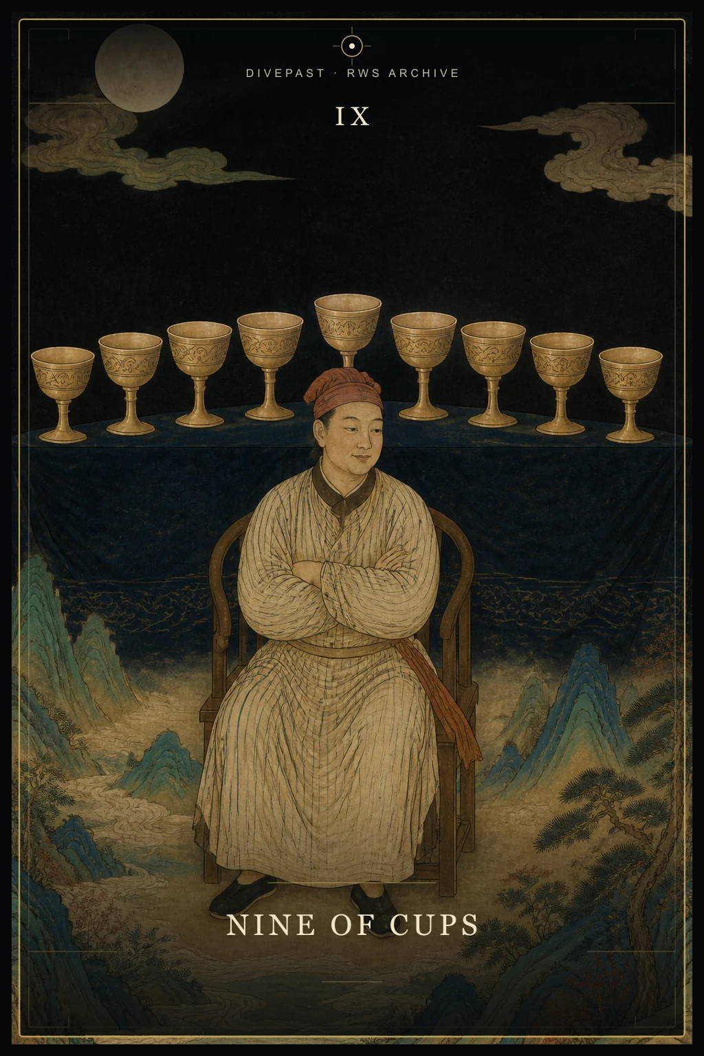 Nine of Cups Tarot card