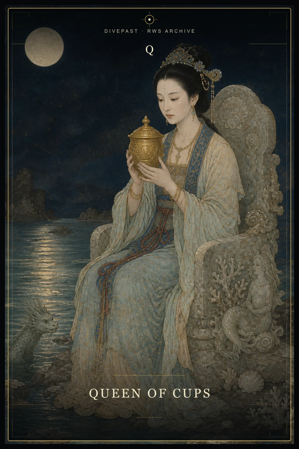 Queen of Cups Tarot card