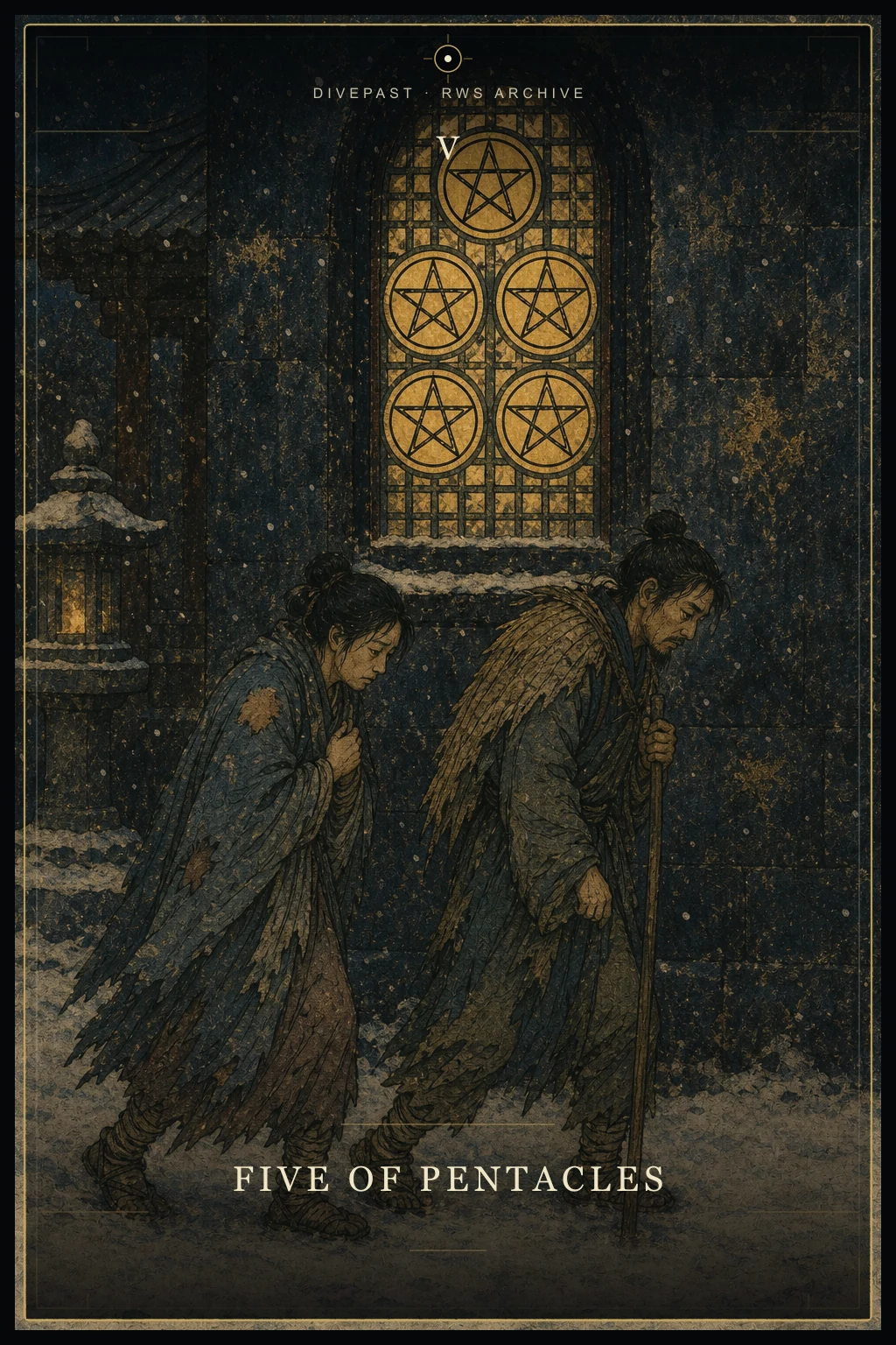 Five of Pentacles Tarot card