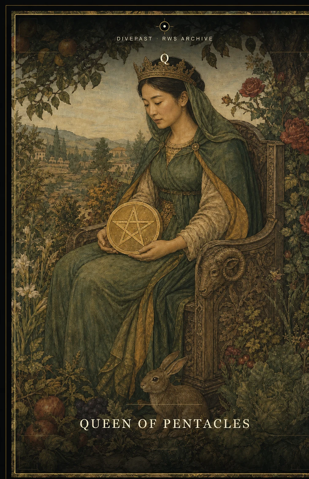 Queen of Pentacles Tarot card