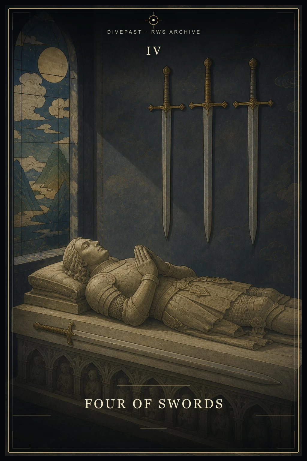 Four of Swords Tarot card