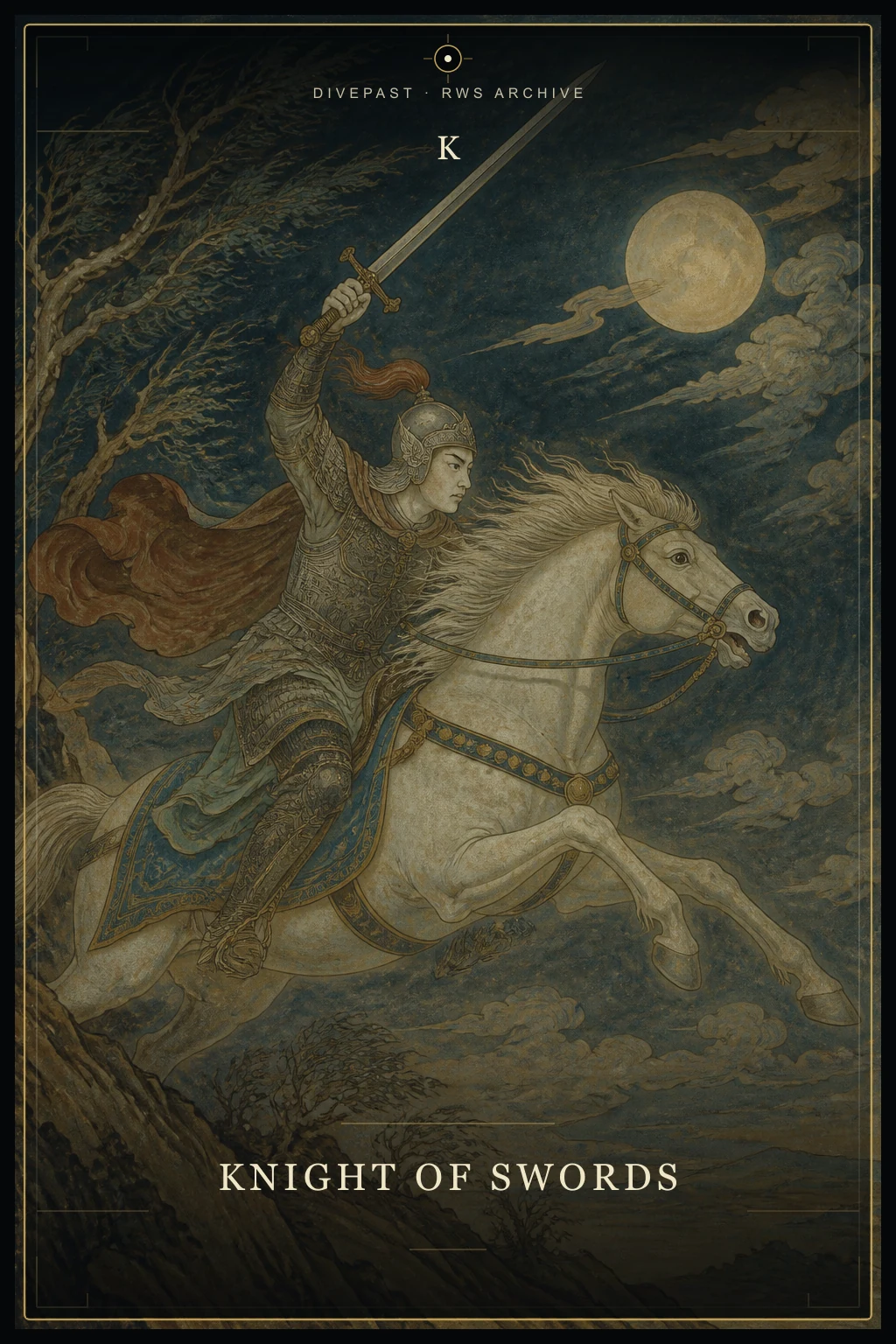 Knight of Swords Tarot card