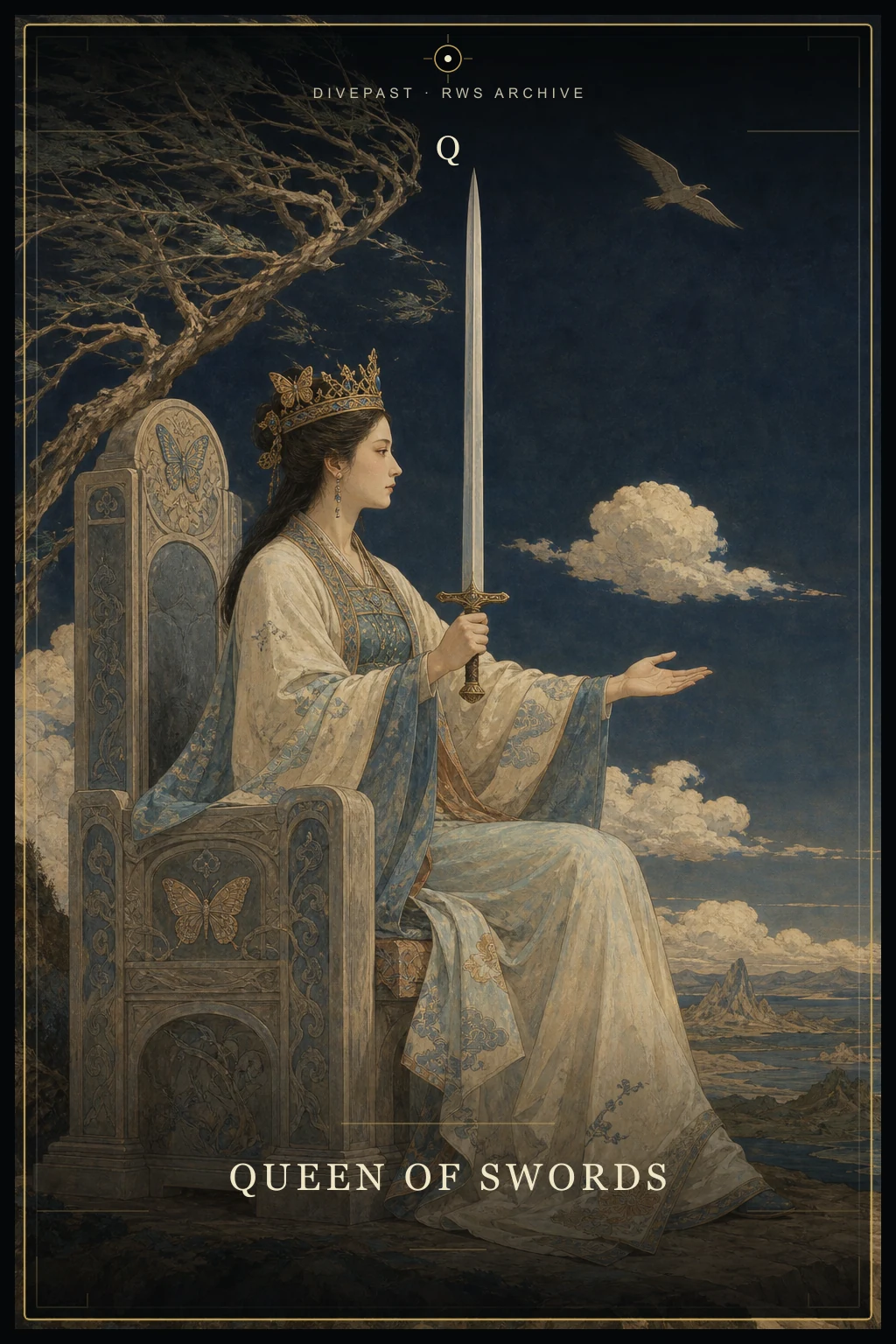 Queen of Swords Tarot card