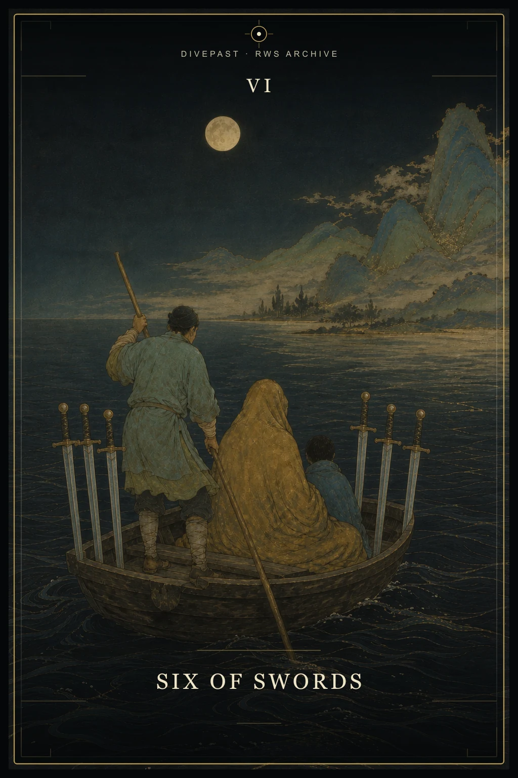 Six of Swords Tarot card