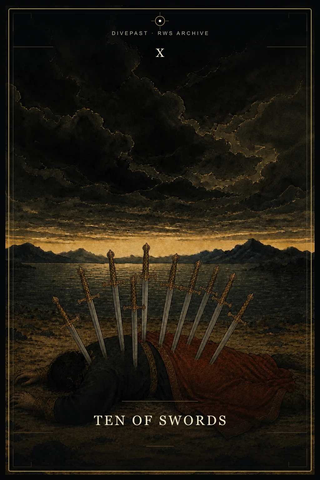 Ten of Swords Tarot card