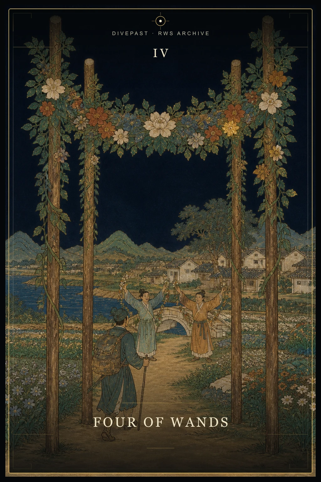 Four of Wands Tarot card