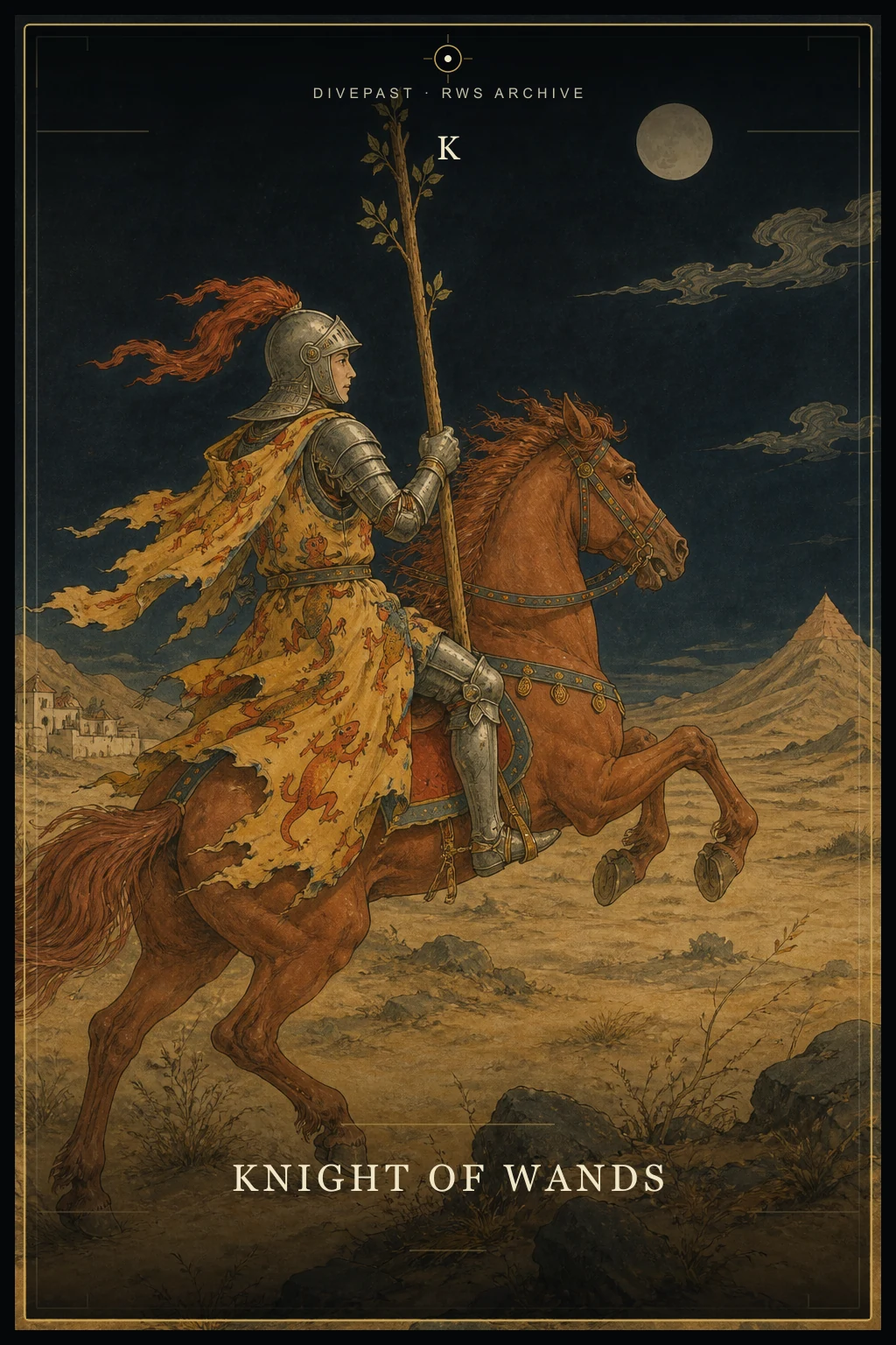 Knight of Wands Tarot card
