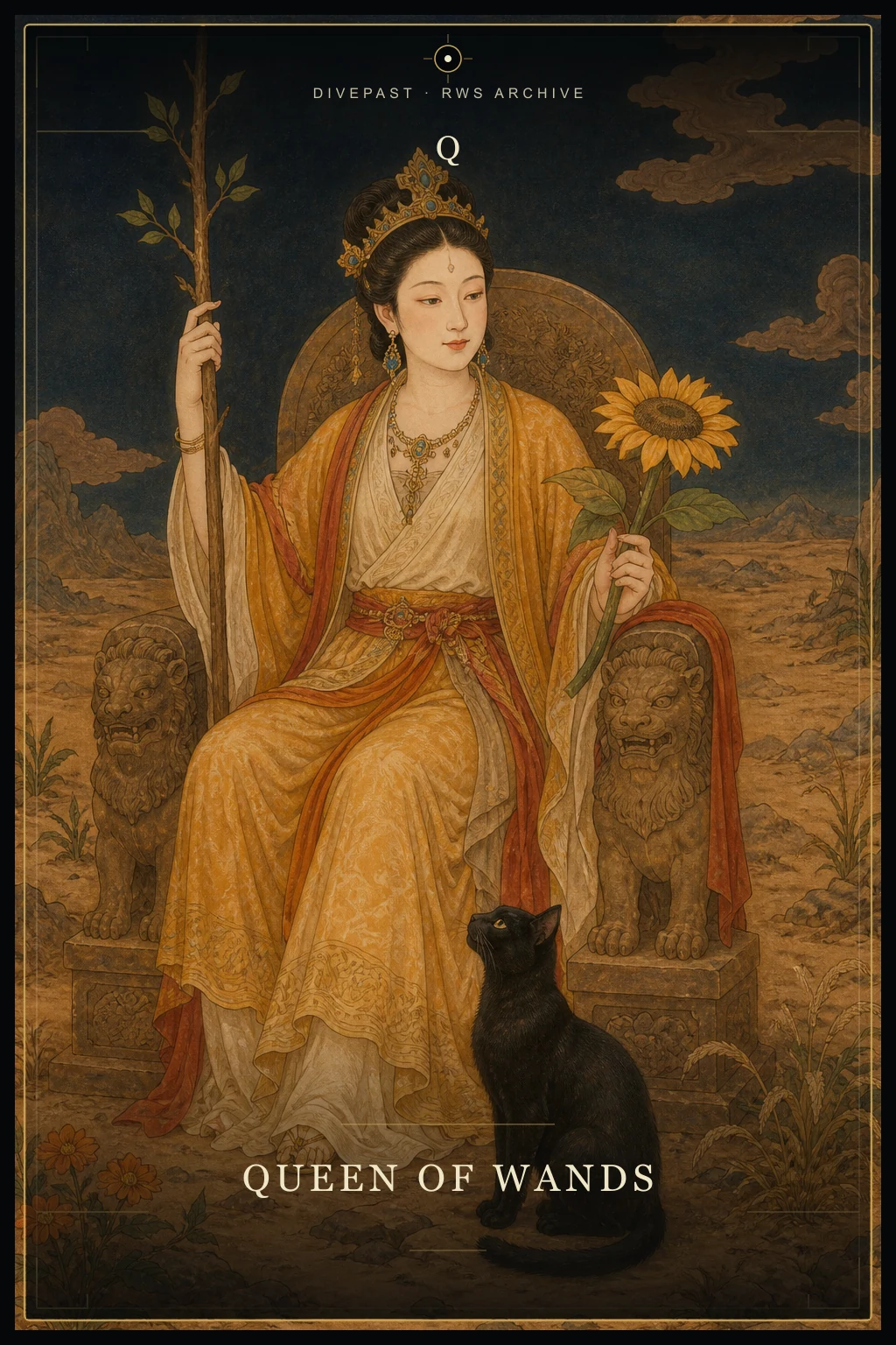 Queen of Wands Tarot card