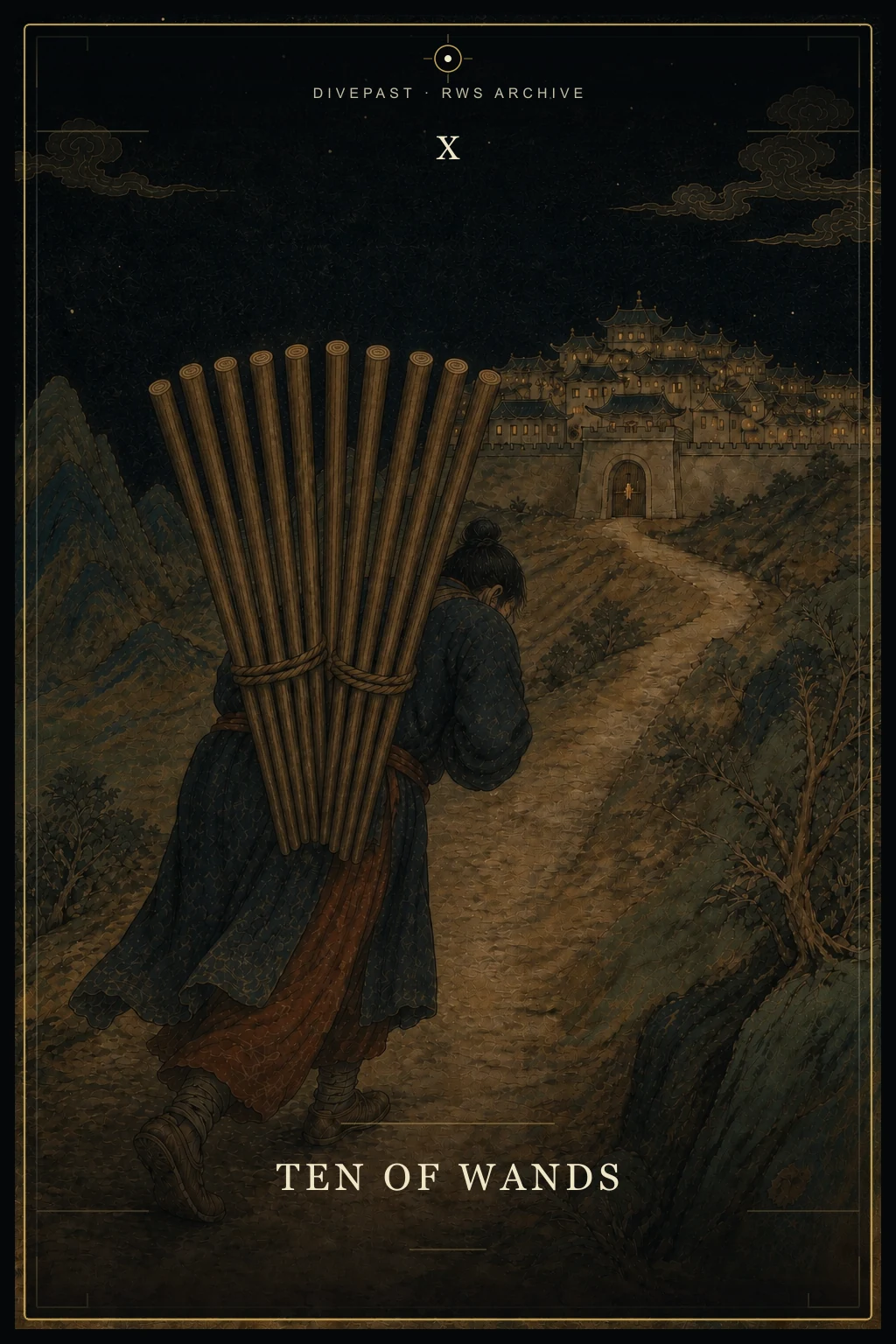 Ten of Wands Tarot card